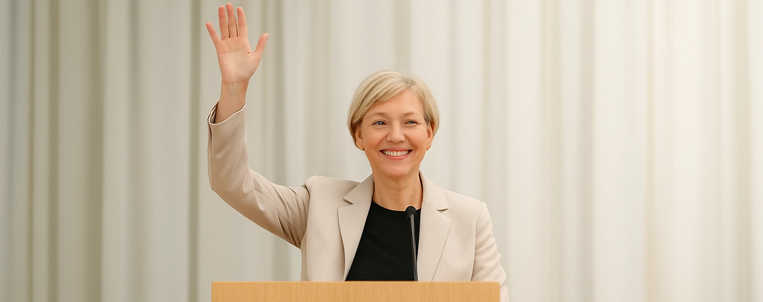 MCG Mayor Consulting Group - Wahlkämpfe - Frau winkt mit der Hand