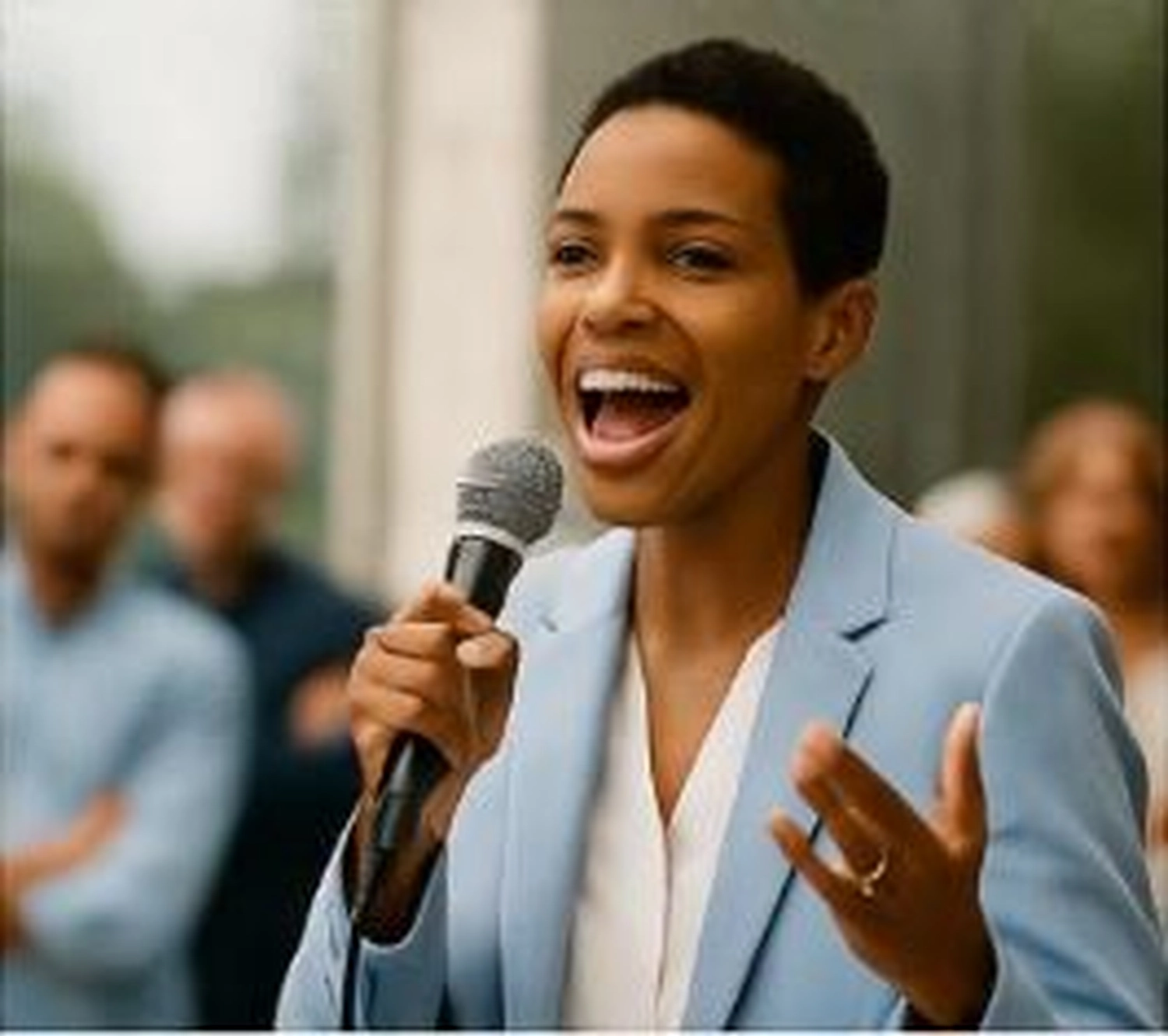 MCG Mayor Consulting Group - Wahlkämpfe - Frau hält Rede